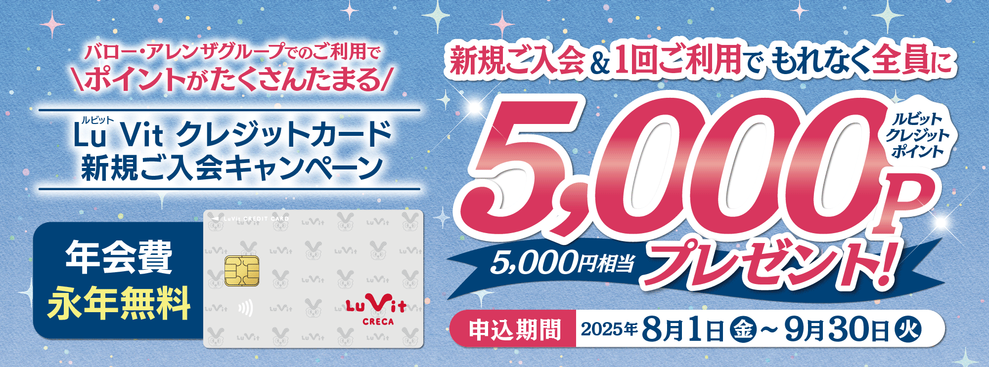 LuVitクレジットカード新規ご入会キャンペーン